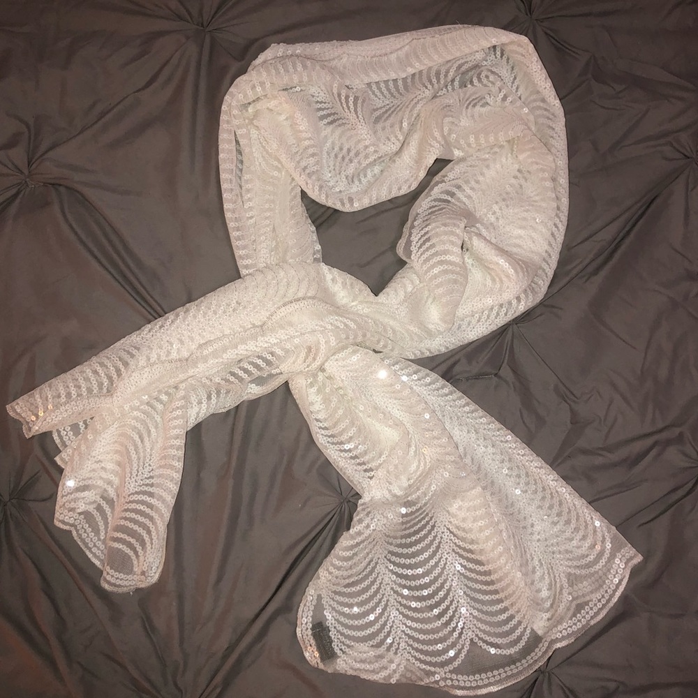 Cejon white sequin scarf!